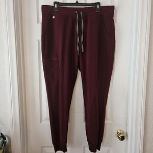 Figs Technical Collection Women's Burgundy Medical Jogger Pants